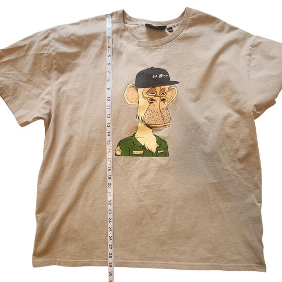 BAYC Bored Ape Yacht Club T-shirt, No Boundries Oversized Fit sz Large US Army - Picture 4 of 6